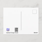 Witte gele Tulp sluit de buis dicht. BG DIY Briefk Briefkaart (Achterkant)