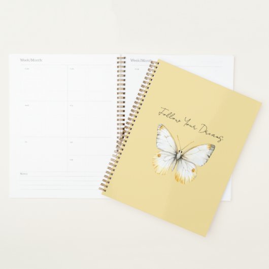 Witte Gele Vlinder Planner (Display)