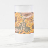 Witte & gele zonnebloemen #3 - matglas bierpul (Center)