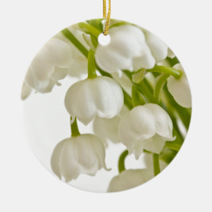Witte gelilies keramisch ornament