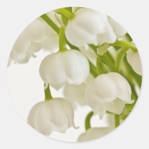 Witte gelilies ronde sticker