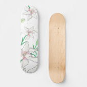 Witte gelilies skateboard (Voorkant)