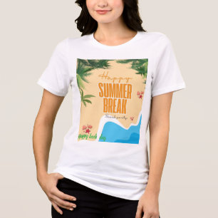 Witte gemengde beuken T-shirt. Tri-Blend Shirt