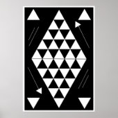 Witte geometrische driehoeken poster (Voorkant)