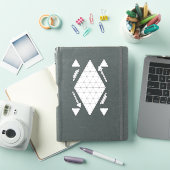Witte geometrische driehoeken sticker (iPad Cover)
