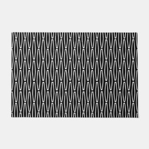 Witte geometrische herhaling deurmat