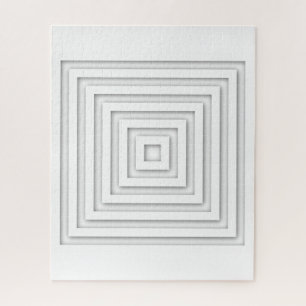 Witte geometrische vierkant legpuzzel