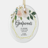 Witte gepersonaliseerde kerstavond keramisch ornament (Rechts)