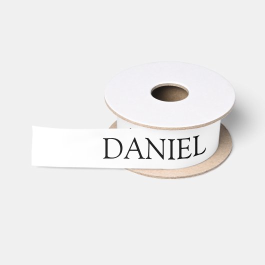 Witte gepersonaliseerde naam lint (Spoel)