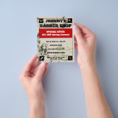 Witte, geplateerde barber-achtige flyer (Hand)