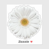Witte Gerber Daisy Flower Kiss-Cut Sticker (Vel)