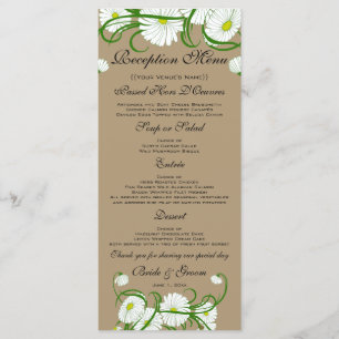 Witte Gerber Madeliefjes Bruiloft Set Vintage Menu