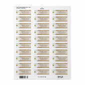 Witte Gerbera Daisy Rustieke Burlap Adres Etiket (Full Sheet)