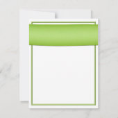 Witte Gerbera met groene lint Reageer Kaart (Achterkant)