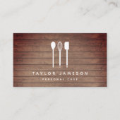 Witte gereedschap Chef Caterer Restaurant Black Visitekaartje (Voorkant)