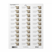 Witte gestructureerde rozen | Bruiloft Etiket (Full Sheet)