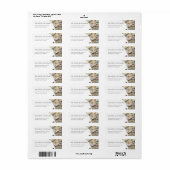 Witte gestructureerde rozen | Bruiloft Etiket (Full Sheet)