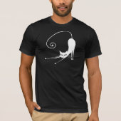 Witte gestyliseerde kat T-shirt (Voorkant)