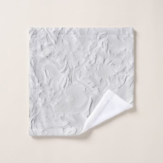 Witte getextureerde steen, zwart-wit Abstracte kun Bad Handdoek (Wasdoekje)