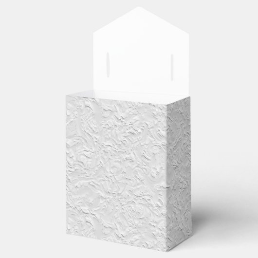 Witte getextureerde steen, zwart-wit Abstracte kun Bedankdoosjes (Geopend)