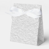 Witte getextureerde steen, zwart-wit Abstracte kun Bedankdoosjes (Voorkant Zijde)