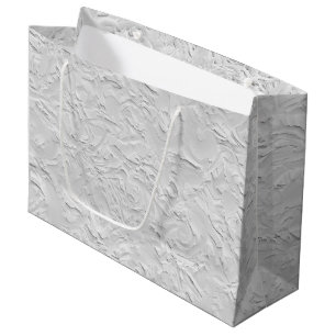 Witte getextureerde steen, zwart-wit Abstracte kun Groot Cadeauzakje