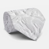 Witte getextureerde steen, zwart-wit Abstracte kun Stropdas (Opgerold)