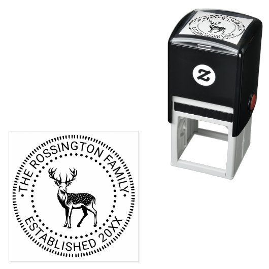 Witte gevlekte herten familienaam datum vastgestel zelfinktende stempel (In situ)