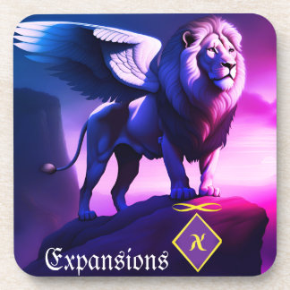 Witte gevleugelde leeuw Onderzetters