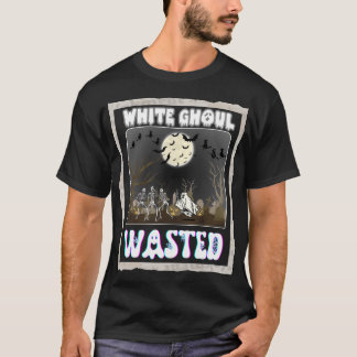 Witte Ghoul Verspilde Humor voor Halloween Drink T-shirt