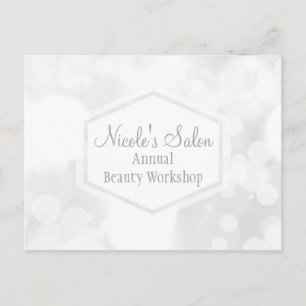 Witte Glamour Lichten Bokeh Chic Evenementen Postk Briefkaart