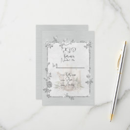 Witte Glanzende Elegante Fonkelende Lijst RSVP Kaartje