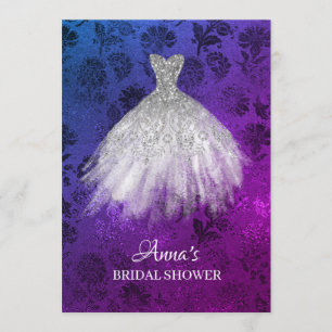 *~* Witte Glitter Bruids Jurk Bruids jurk Douche Kaart