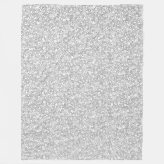 Witte glitter en schittert fleece deken (Voorkant)