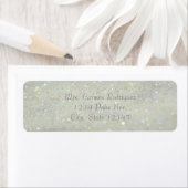 Witte Glitter Glam Bokeh Sparkle Adresetiketten Etiket (Insitu)