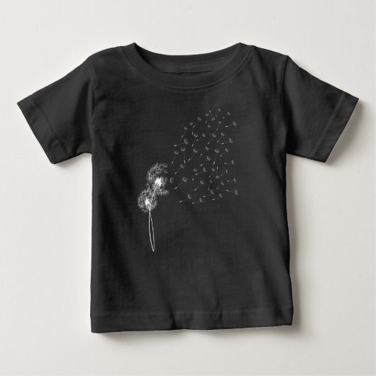Witte gloeiende Dandelion T-Shirt (Voorkant)