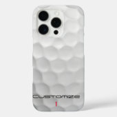 Witte Golfbal met Putjes Textuur Aangepaste Naam N Case-Mate iPhone Case (Achterkant)