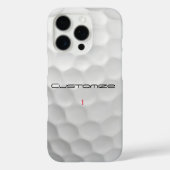 Witte Golfbal met Putjes Textuur Aangepaste Naam N Case-Mate iPhone Case (Achterkant)
