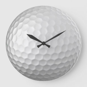 Witte Golfbal met Putjes Textuur Grote Klok