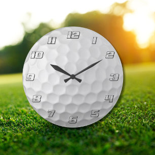 Witte Golfbal met Putjes Textuur Grote Klok