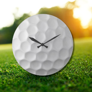 Witte Golfbal met Putjes Textuur Grote Klok