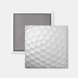 Witte Golfbal met Putjes Textuur Magneet