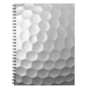 Witte Golfbal met Putjes Textuur Notitieboek
