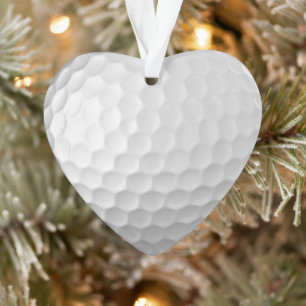 Witte Golfbal met Putjes Textuur Ornament