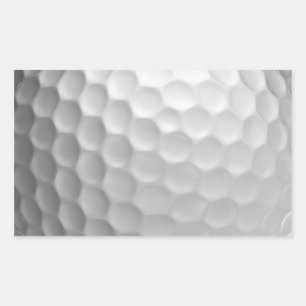 Witte Golfbal met Putjes Textuur Rechthoekige Sticker