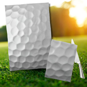 Witte Golfbal met Putjes Textuur Theedoek