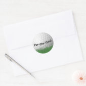witte golfbal voor feest ronde sticker (Envelop)