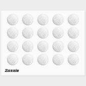 Witte golfbal voor golfer - handicap of niet! ronde sticker (Vel)
