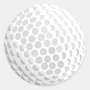 Witte golfbal voor golfer - handicap of niet! ronde sticker