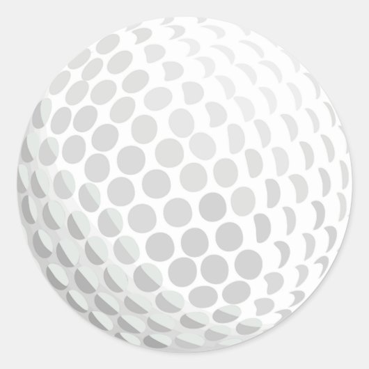 Witte golfbal voor golfer - handicap of niet! ronde sticker (Voorkant)